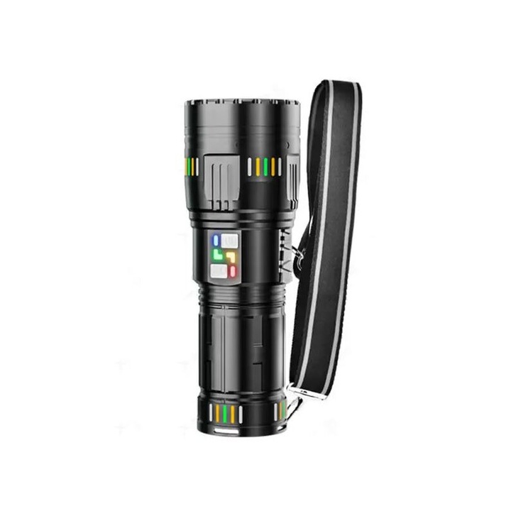 led фенер GT6O, Лазерен, 100w, С зареждащи батерии, 37000lm, 1500m