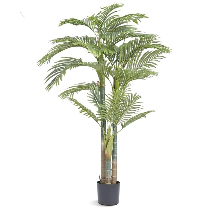 Palmier artificial, Inaltime 2 m, Verde/Maro, PE si Inox