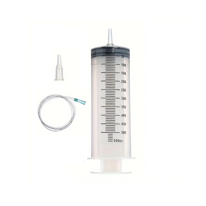 Голяма спринцовка 550 ml със 100 cm маркуч за различни приложения, дължина 255 mm