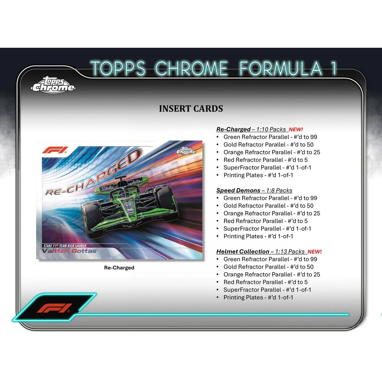 Set Cartonase 2024 Topps Chrome F1 Formula 1-6-Pack Blaster Box