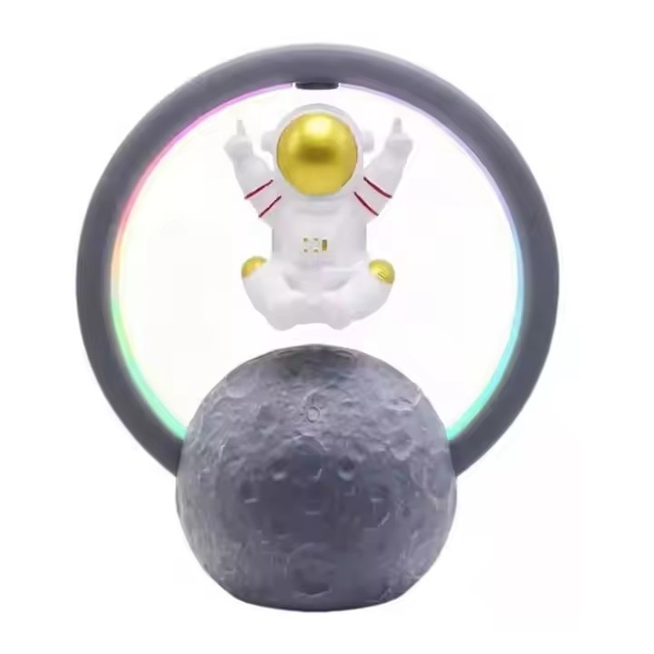 Bluetooth hangszóró, Astronaut Levitant - SARYTA, RGB LED lámpával, érintéssel, 360°-os sztereó hanggal és mélynyomóval