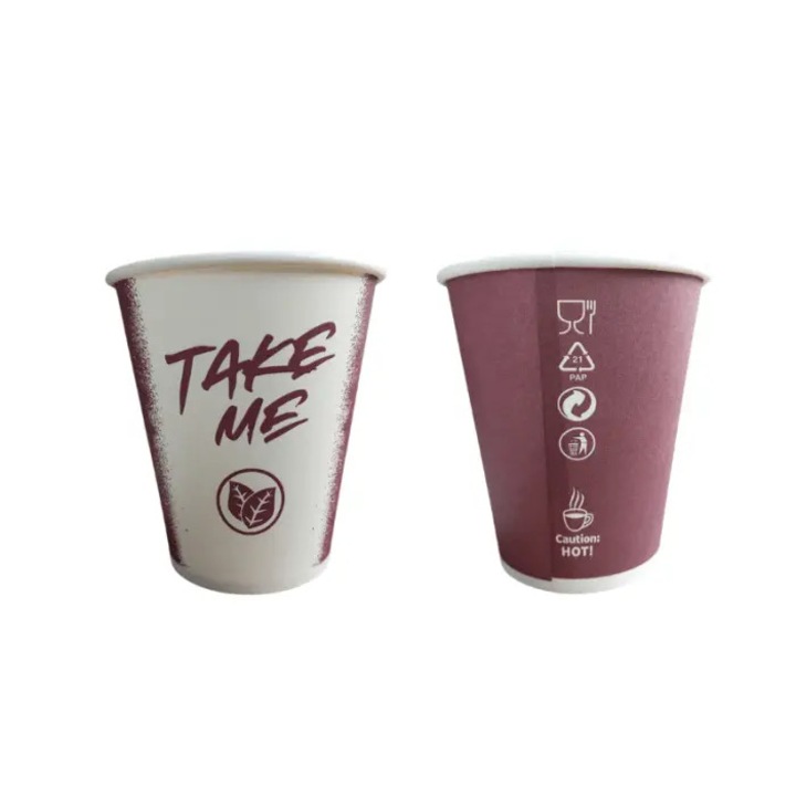 Dispersie pahar de hartie „take me” 250 ml, ø 80 mm 50 buc