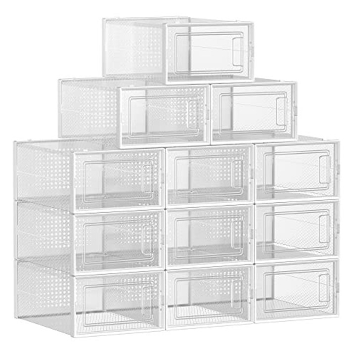 Pantofar din plastic, Kira Alb 6, 33.3x23x14 cm