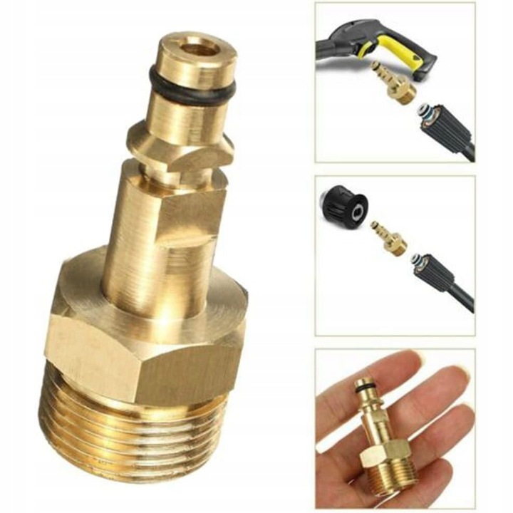 Adapter pentru furtun Karcher, Rosfix, plastic, M22, 14 mm, auriu