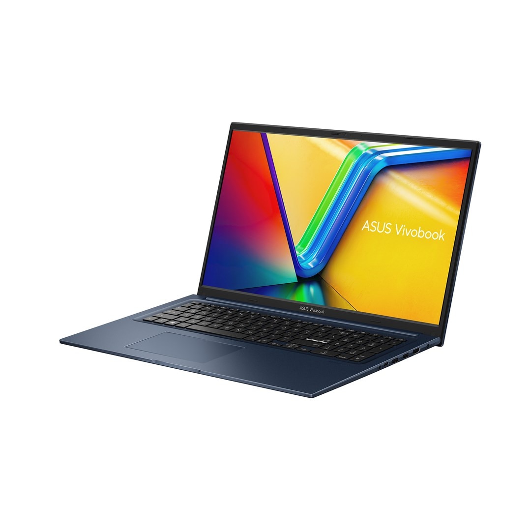 Laptop ASUS VivoBook 17, 17.3" Full HD, Intel® Core™ i5 120U pana la 5 GHz, 16 GB RAM DDR5, 512 GB SSD, Intel® Graphics, Free Dos, Quiet Blue 512 GB