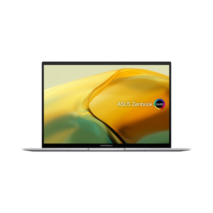 Laptop ASUS Zenbook 14, 14" 2,8K érintőképernyő, Intel Core i9 13900H 5,4 GHz-ig, 16 GB RAM LPDDR5, 1 TB SSD, Intel® UHD Graphics, Windows 11 Home, Ködös ezüst LPDDR5