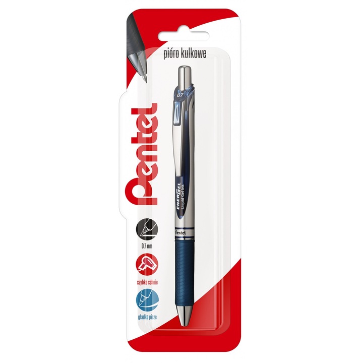 Pix cu bila Pentel, 0.7 mm, albastru