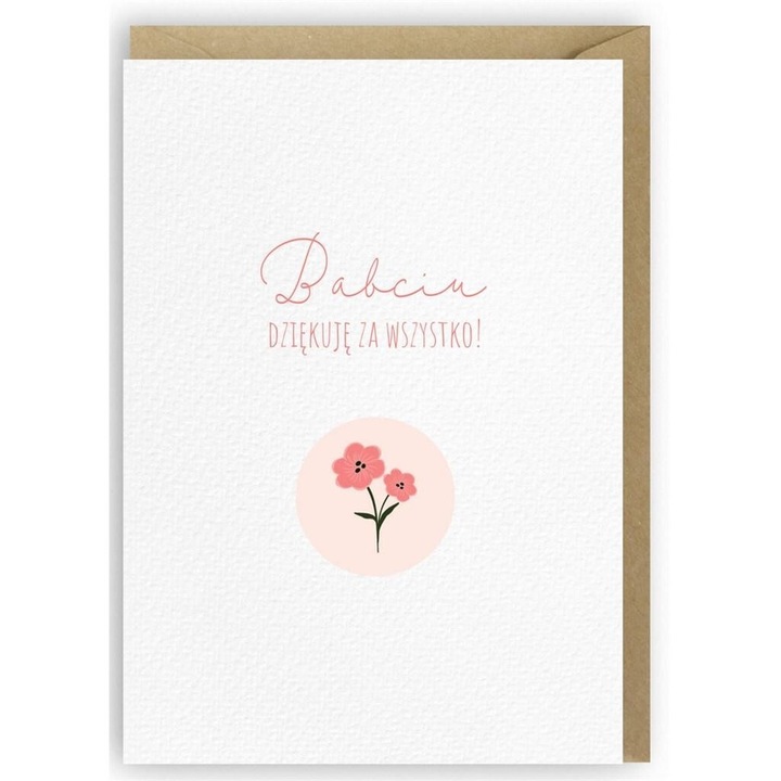 Felicitare pentru Ziua Bunicii, Cardie, ecologica, A6, 148x105x1 mm, cu envelopa