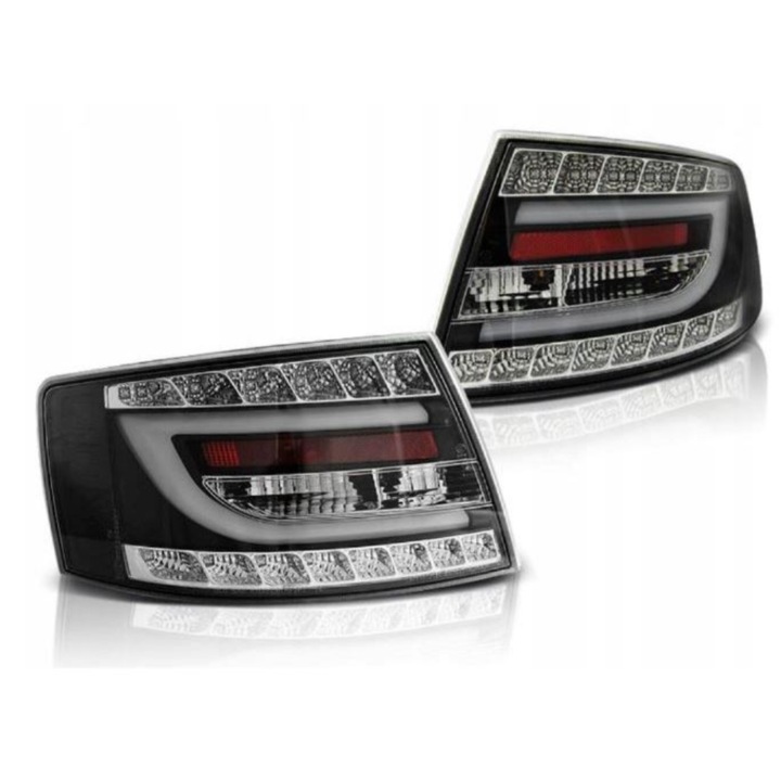 Комплект 2 LED задни светлини Sonar за Audi A6 C6 Sedan 2004-2008, черни, 7 пина