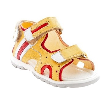 Sandale copii piele 1417 galben rosu Sandale copii piele 1417 galben rosu