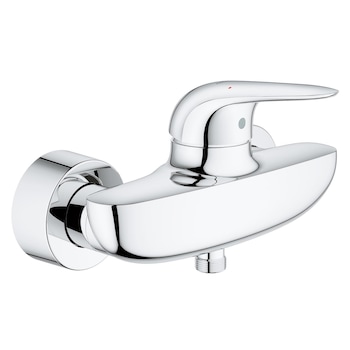 Baterie de dus Grohe 32287001 Wave cu o singura maneta, montata pe perete, conexiune ascunsa, insertie ceramica de 35 mm, crom