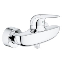 Baterie de dus Grohe 32287001 Wave cu o singura maneta, montata pe perete, conexiune ascunsa, insertie ceramica de 35 mm, crom