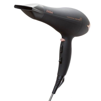 Uscator de par profesional Daga HD 2400 PI, 2400 W, functie Ionica, 2 viteze, 3 nivele de temperatura, difuzor, Cool Shot, filtru detasabil, inel atirnare, Negru/Auriu Uscator de par profesional Daga HD 2400 PI, 2400 W, functie Ionica, 2 viteze, 3 nivele de temperatura, difuzor, Cool Shot, filtru detasabil, inel atirnare, Negru/Auriu