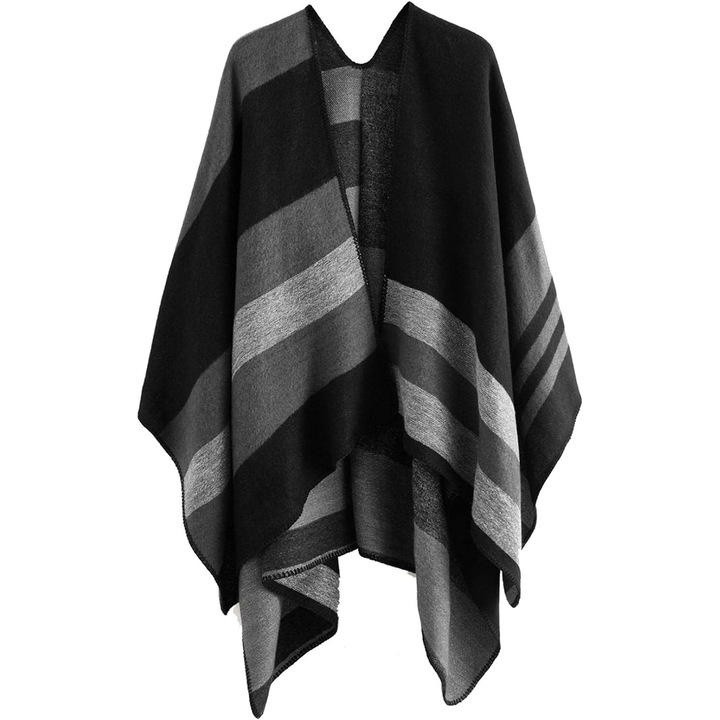 Шал QttvbTna, тип акрилен кашмир, 130х150см, двулицев, есен-зима