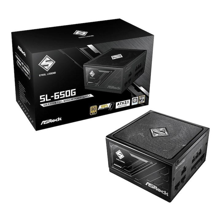 ASRock - SL-650G Steel Legend 650W 80+ Gold tápegység