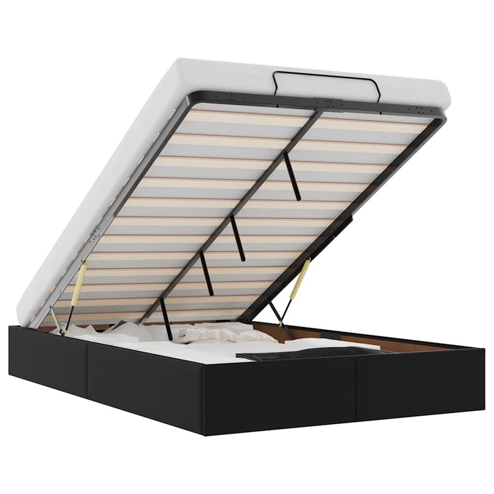 Османска рамка за легло без матрак vidaXL, 120x200 см, изкуствена кожа, 21.4 Kg 3310794