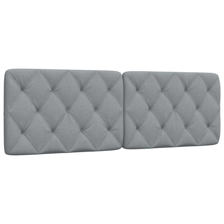 Perna tablie de pat vidaXL, gri deschis, 160 cm, material textil, 2.2 Kg 4019226