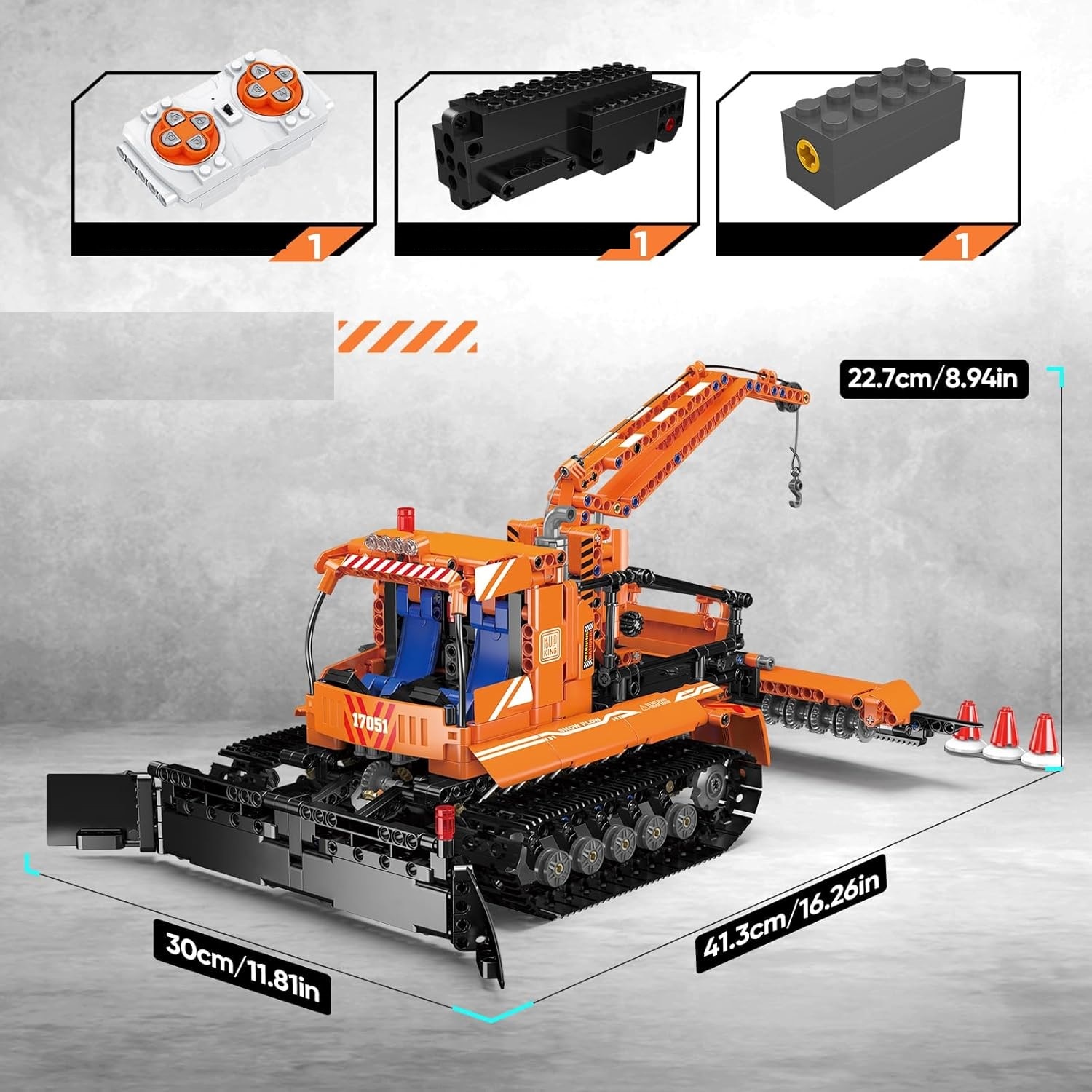 kingページ Set de Constructie Freza De Zapada Telecomandata Rc, Mould King