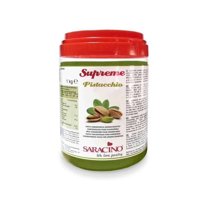 Pasta concentrata aromatizanta Supreme Fistic 100% 1 kg, Saracino