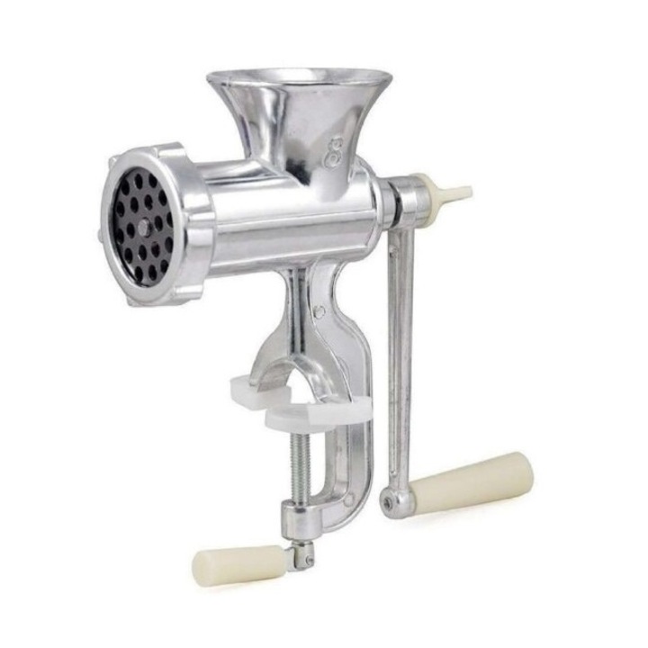 JCW-B10 Ръчна месомелачка, Welora, JCW-B10, Aлуминиева, Cребърна, 1 кг