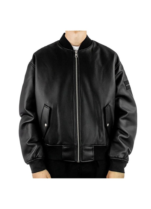 Сако Calvin Klein Jeans J30J325601 BEH, екологична кожа, черно