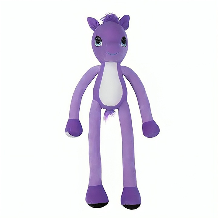 Голяма плюшена играчка Chippo 21-233-195 1-103, Пони, Разтяга се заедно с вас, 85 см, Лилав