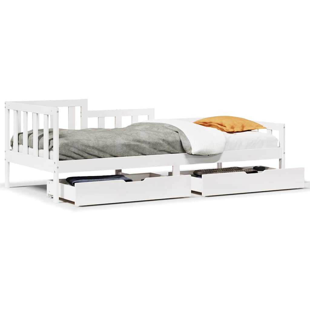 Pat cu 2 sertare, IKEA FLEKKE, alb, 80x200 cm - eMAG.ro