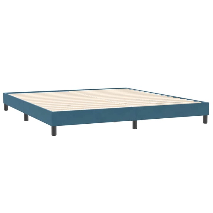 VidaXL sötétkék bársony ágykeret matrac nélkül 200x220 cm 28.4 kg 4101425