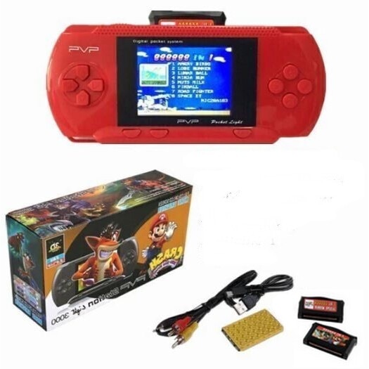 Consola Retro Jocuri Portabila PVP Station game cu 2 Card Jocuri rosu
