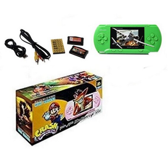 Consola Retro Jocuri Portabila PVP Station game cu 2 Card Jocuri verde pal