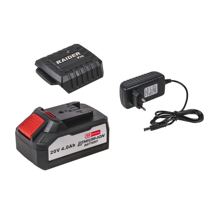 Комплект батерия 4Ah и зарядно Raider RDP-R20, за R20 System