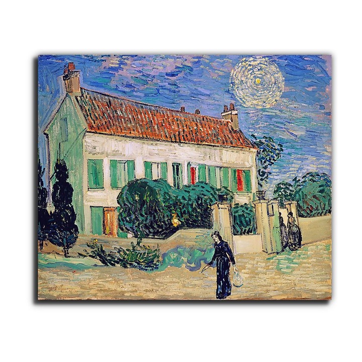 Vincent Van Gogh: Fehér ház este, vászonkép, 80x65