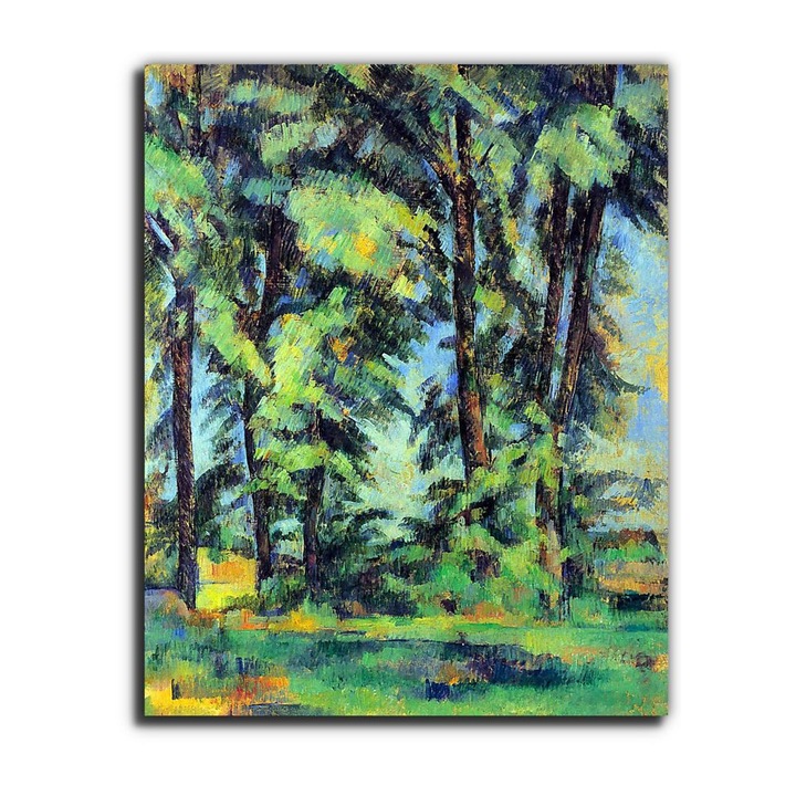 Paul Cézanne: Magas fák Jas de Bouffan-ban, vászonkép, 105x130