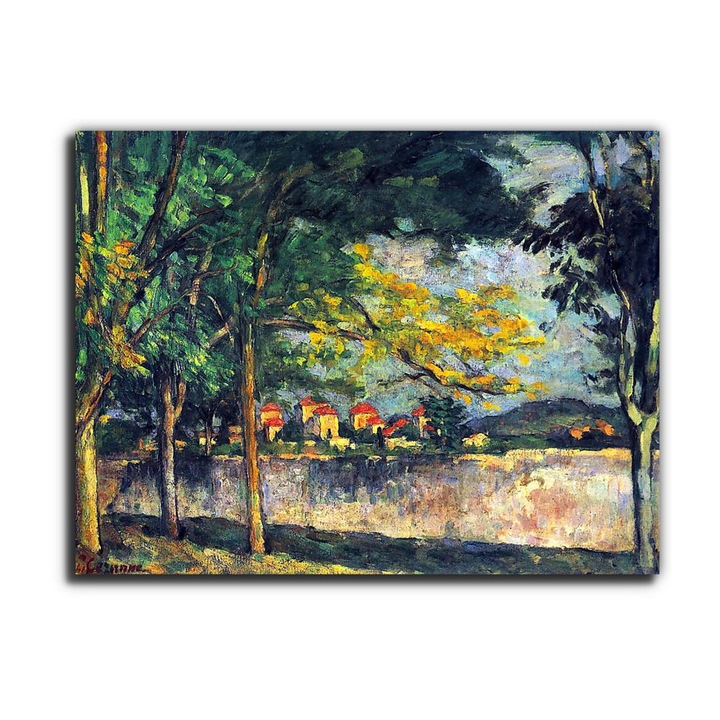 Paul Cézanne: Látkép az utcára, vászonkép, 120x90