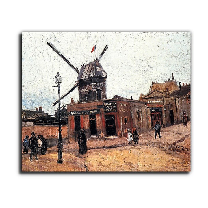 Vincent Van Gogh: A Galette szélmalom, vászonkép, 65x55