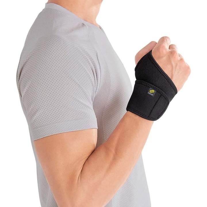 XongSyue - Orteza Ajustabila Incheietura Mainii 14-24 cm, pentru Tenis/Baschet/Sporturi de Contact, Suport Stabil, Neagra