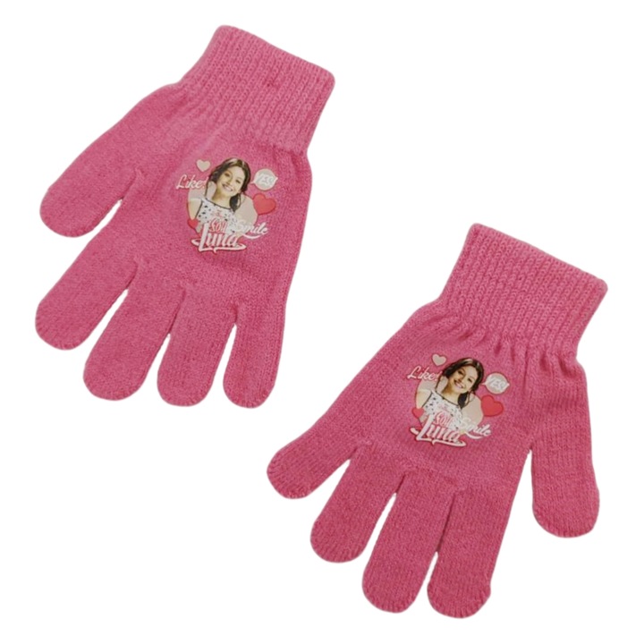 Kötött kesztyű 'Soy Luna' HQ4284 sötét rózsaszín 113880, Sötét rózsaszín, 4-8Y Standard