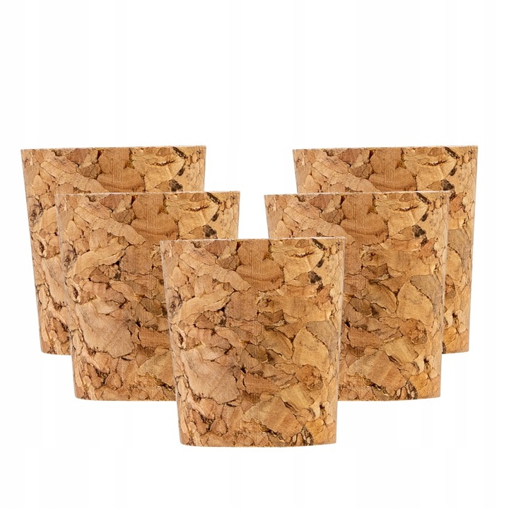 Set de 10 bucati dopuri conice, aglomerate, pentru sticle de vin, 10-14 x 18 mm