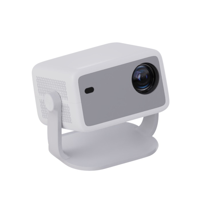 Innoventus Premium hordozható videoprojektor, 4K UltraHD, 390 ANSI, Android 11, autofókusz, Wi-Fi 6, Bluetooth 5.2, 360°-os vetítés, HDMI, USB, képernyőtükrözés, 1 GB RAM, 8 GB tárhely