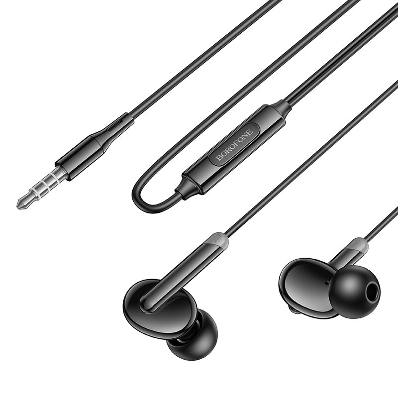 Casti Borofone BM92 Refined, Cu Microfon, Control Redare, Mufa 3.5 mm, Negru