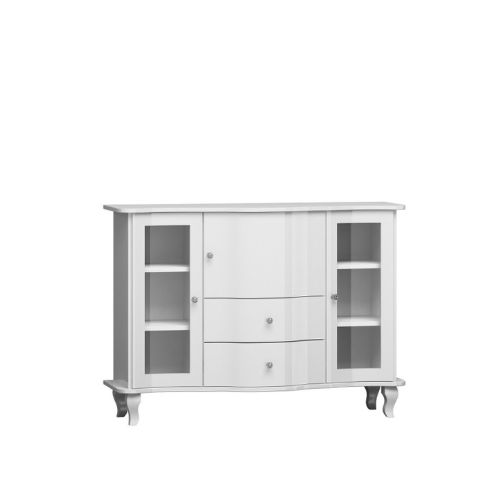 Comoda, Art-Futuro, stil glamour, alb lucios