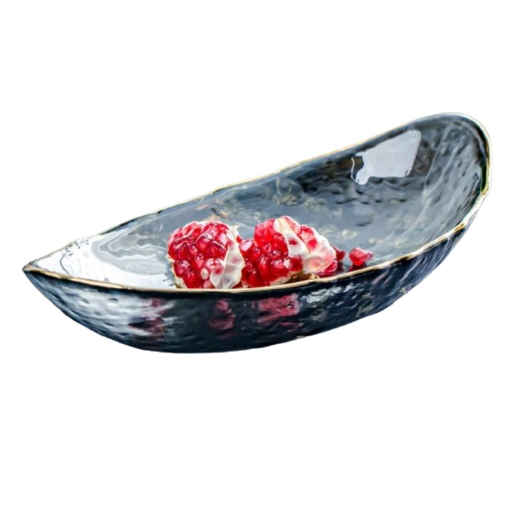 Set 2 platouri de servire ovale Black 30 × 15 cm