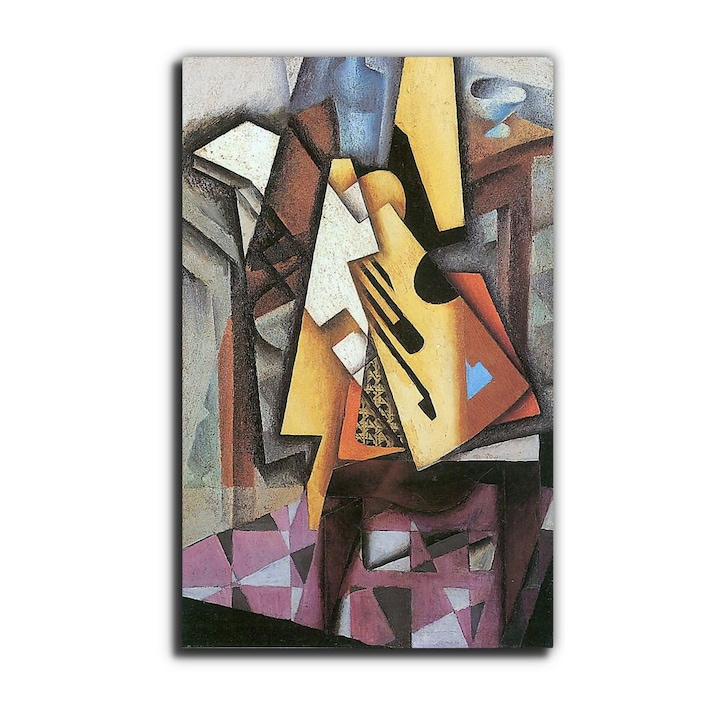 Juan Gris: Gitár és szék, vászonkép, 40x65