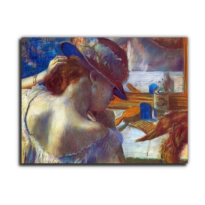 Edgar Degas: A tükör előtt, vászonkép, 120x90