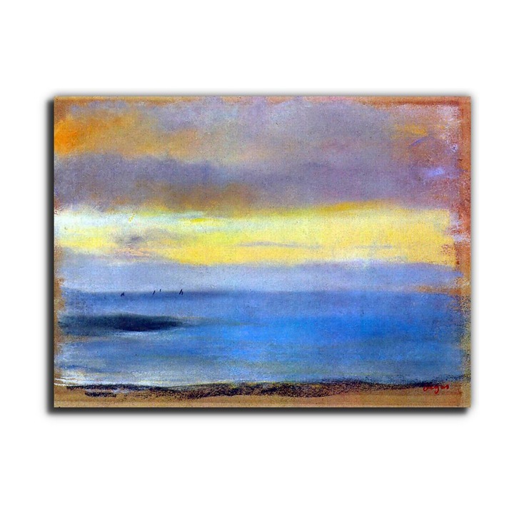 Edgar Degas: Tengerpart naplementében, vászonkép, 65x50