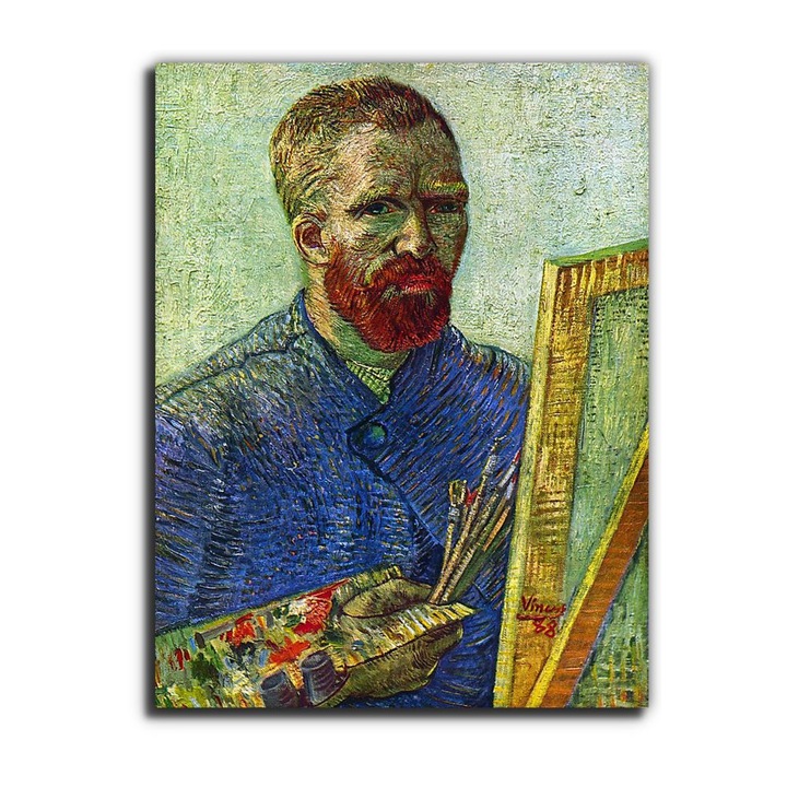 Vincent Van Gogh: Van Gogh: önarckép festőállvánnyal, vászonkép, 50x65