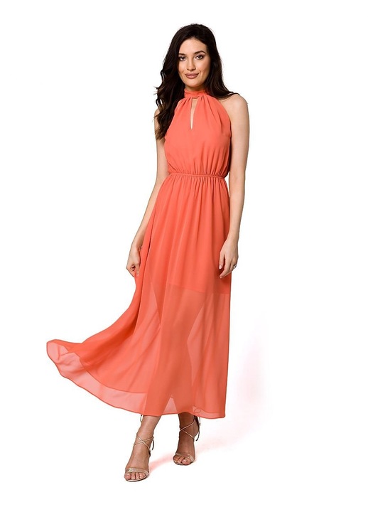 Коктейлна рокля, Makover, Полиестер, Оранжево