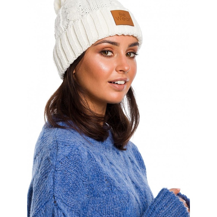 BE Knit sapka, MA 1/4 modell, bézs, 100% poliakril