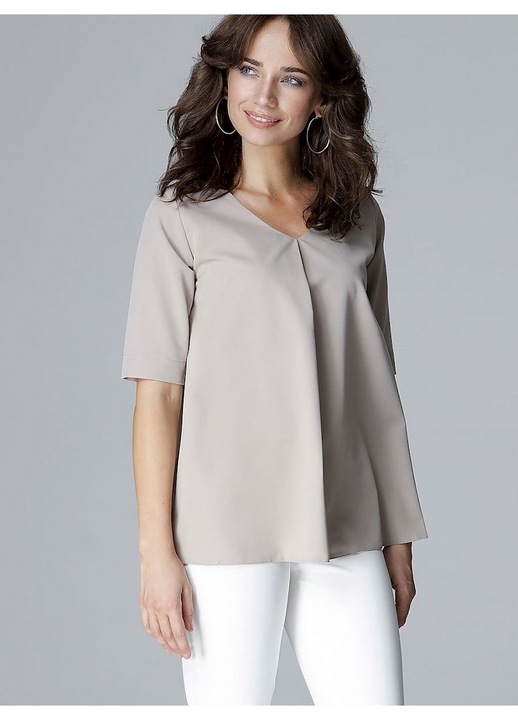 Bluza dama Lenitif, bej, poliester, croiala lejera