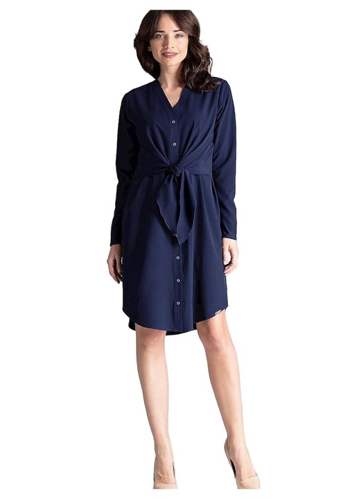 Rochie, Lenitif, Poliester/Elastan, Bleumarin, De zi, L INTL